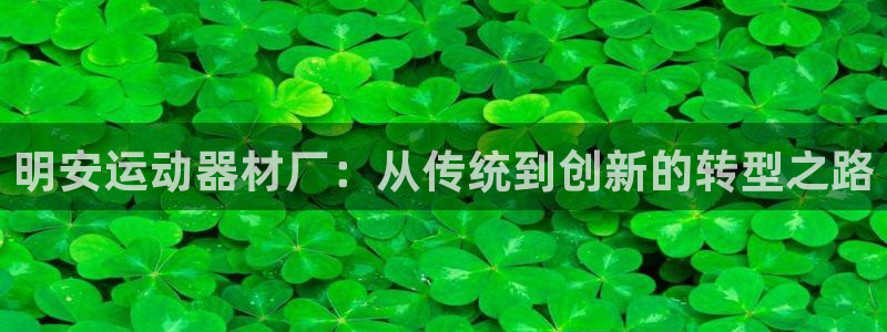 xk星空体育官网下载平台注册：明安运动器材厂：从传统